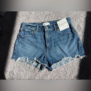 Women's Abercrombie & Fitch Mom Shorts, Mid Rise, Curve Love